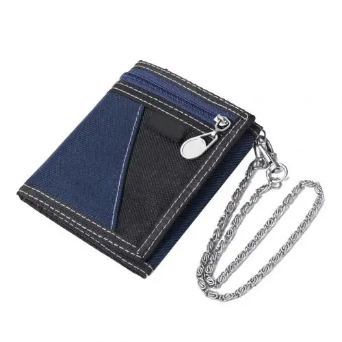 Dark Blue Ультратонкий Мягкий кошелек Повседневный трехскладной мужской короткий кошелек для кредитных карт мульти женский кошелек с несколькими отделениями кошелек на молнии - Цвет: Dark Blue