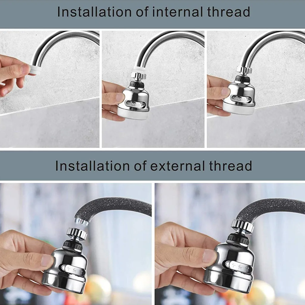 Rotatable Faucet Sprayer Head Anti Splash Tap Booster Shower Water Saving Household Family Home Accessories Dropshipping 2019