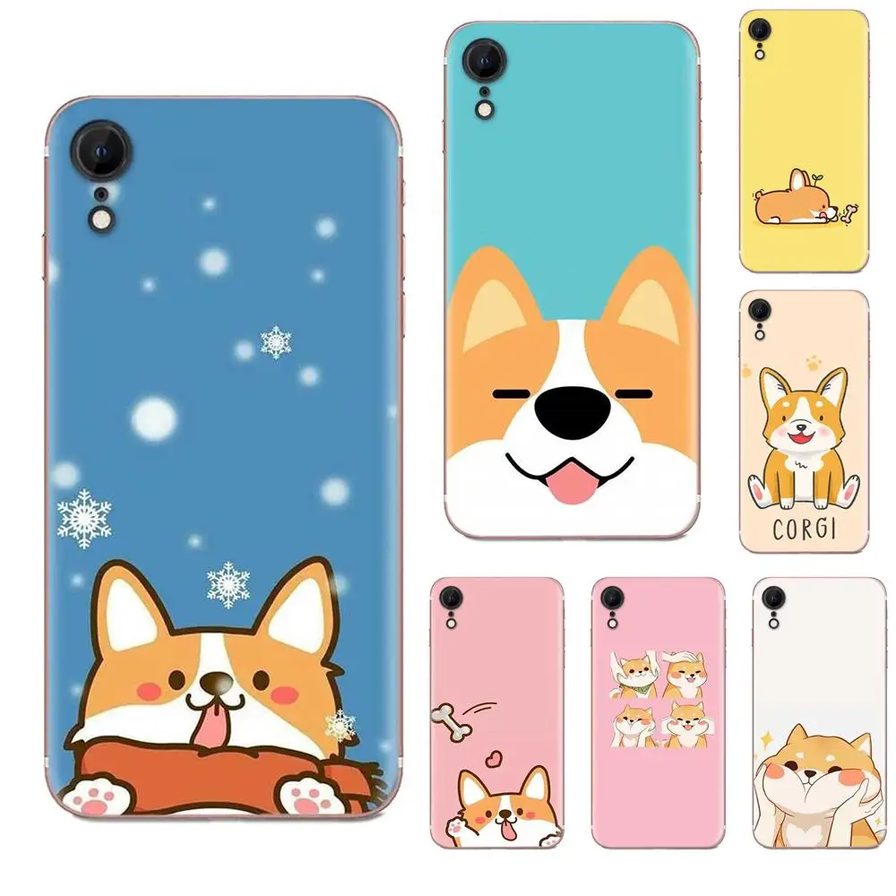 Для HTC Desire 530 626 628 630 816 820 830 One A9 M7 M8 M9 M10 E9 U11 U12 Life Plus рисунок ТПУ кошка корги собака |
