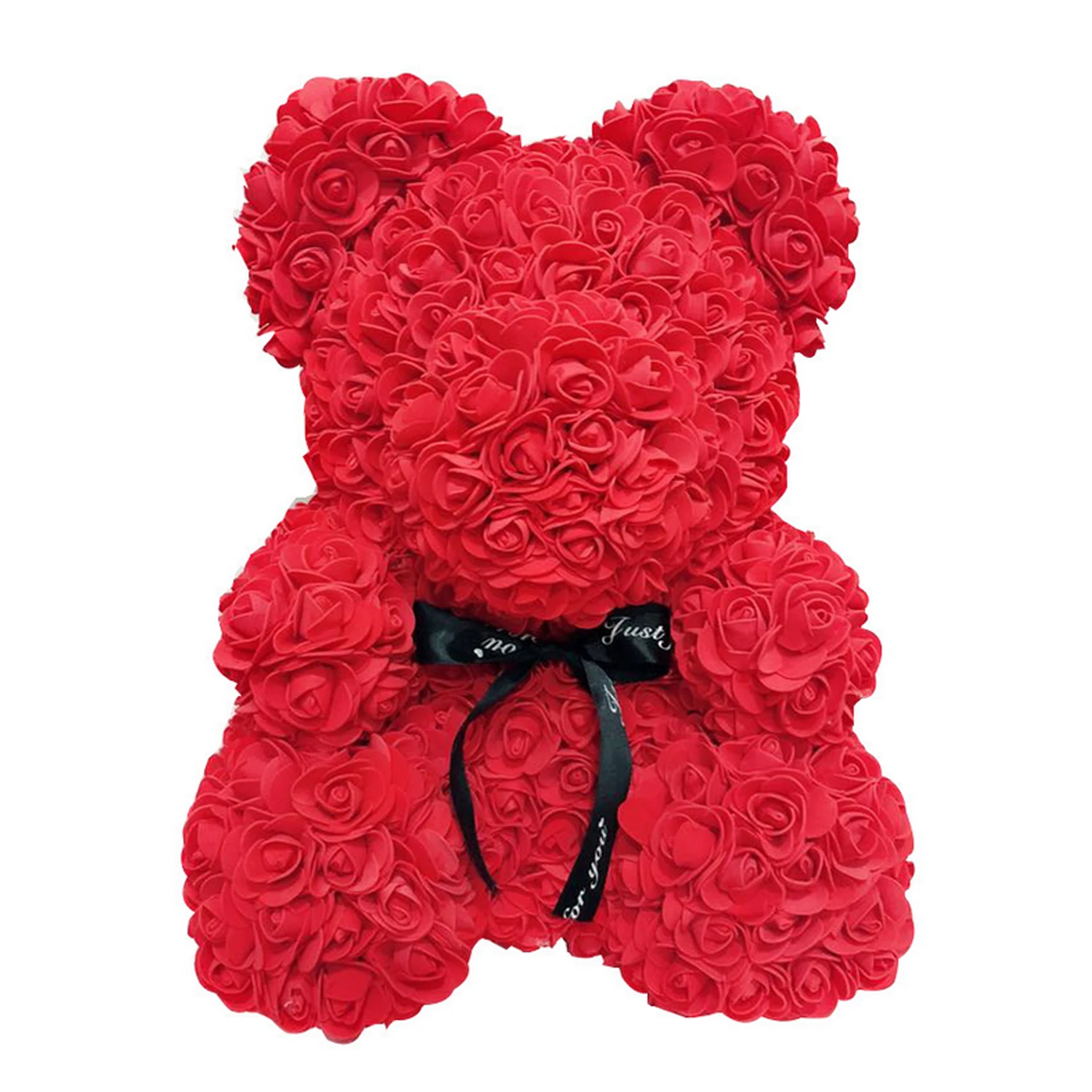 Red Ручной работы Роза для рукоделия медведь комплект в том числе 1 шт 20 см 3D пены пресс-форма Мишки+ 300 шт Мини ПЭ Пены Искусственные розы цветы - Цвет: Red