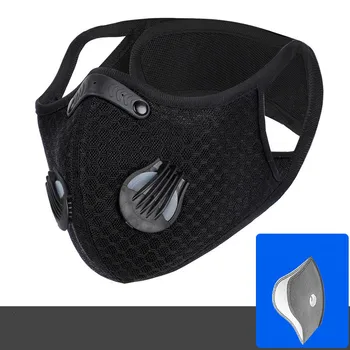 

Anti Haze Mouth Two Valve Riding Mask Anti Pollution PM2.5 Mask Dust Ventilation Sun Protection Outdoor Sport Masks With Filter
