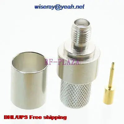 

DHL/EMS 200pcs Connector RPSMA female crimp RG8 LMR400 RG213 RG165 RG393 cable Nickel -A3