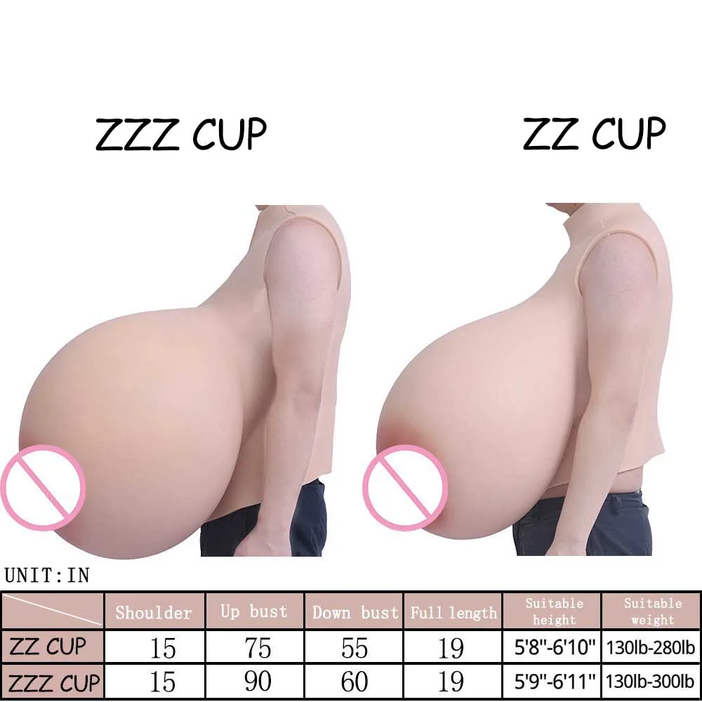 Zzz Halloween Biggest Breast Form Huge Tits Silicone Fake Cotton Boobs Cup  Zz Z Plus Crossdresser Queen Cosplay Anime - Breast Protheses - AliExpress