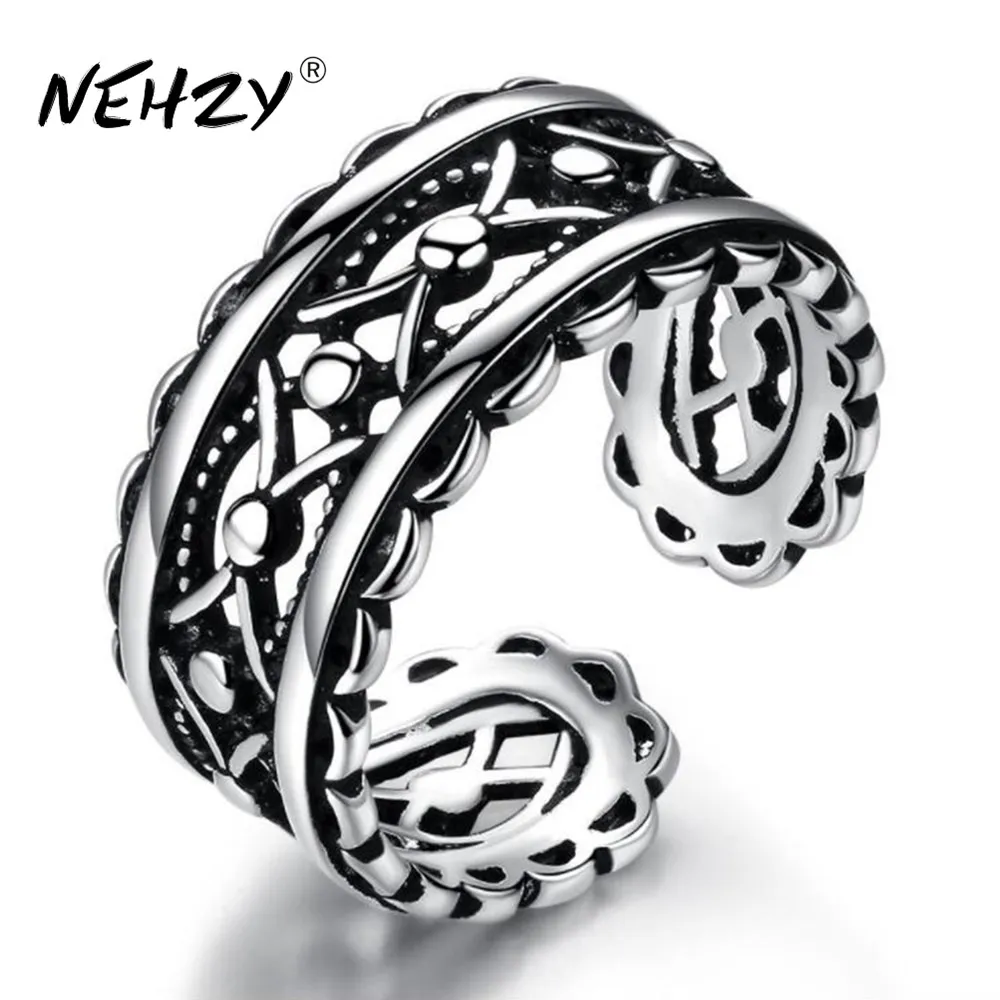 NEHZY 925 пробы Серебряное Новое ювелирное изделие Женское кольцо Ретро Открытое