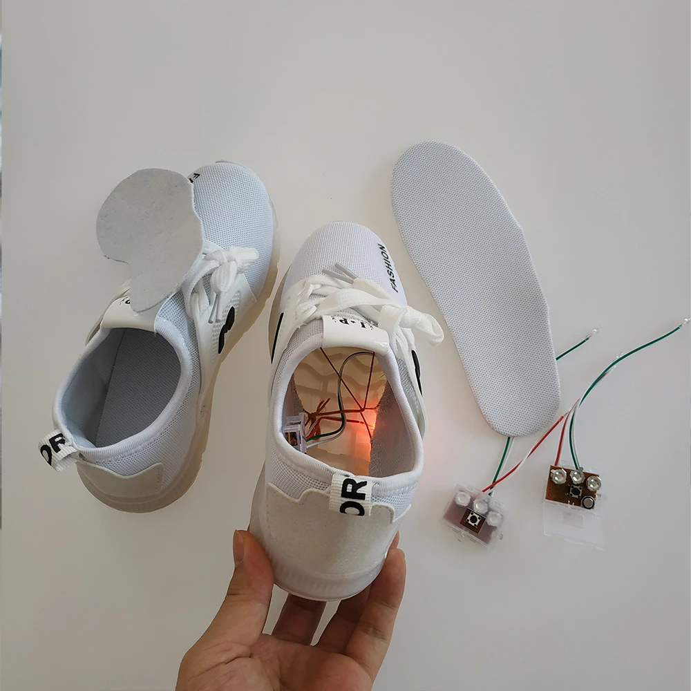Flashing Light System of Led Shoes Powered by Button Battery If Not Order it with Shoes It Will Come Without Button Battery