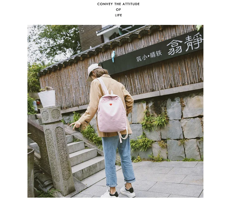 Школьная сумка Для женщин в Корейском стиле Harajuku Ulzzang школьников шик битник рюкзак с вышивкой художественный рюкзак