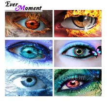 Алмазная картина "Ever Moment", 5D, сделай сам, глаз, огонь, снег, Бабочка, полная квадратная мозаика, стразы, алмазная вышивка S2F2372