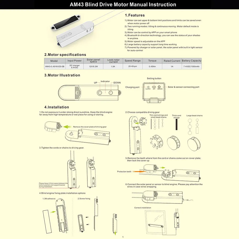  Motorized Automatic Bedroom Roller Smartphone Window Rechargeable Solar Panel Blind Controller Home