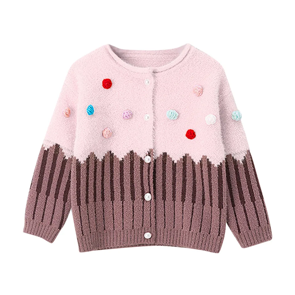 Fashion Coat Girl Girls Sweaters Baby Sweater Striped Warm Sweater Knit Crochet Coat ClothesKids Sweaters Free Ship свитер Z4