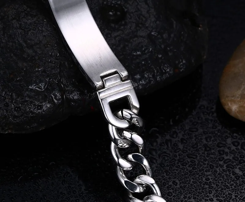 Браслеты модные мужские ювелирные изделия крест Иисуса из нержавеющей стали личный оберег мужские подарки