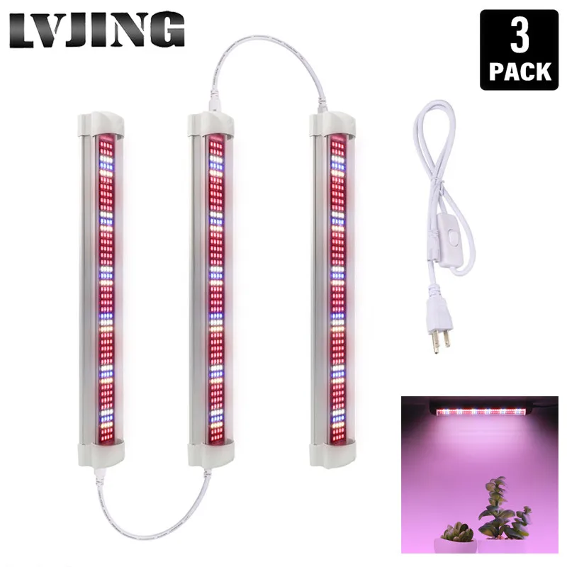 3 шт. светодиодные фитолампы полного спектра T8|Промышленные LED-лампы| |