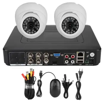 

720P 2CH Coaxial AHD Surveillance Video Security Camera Kit HD 100W Pixels Home Security Systems