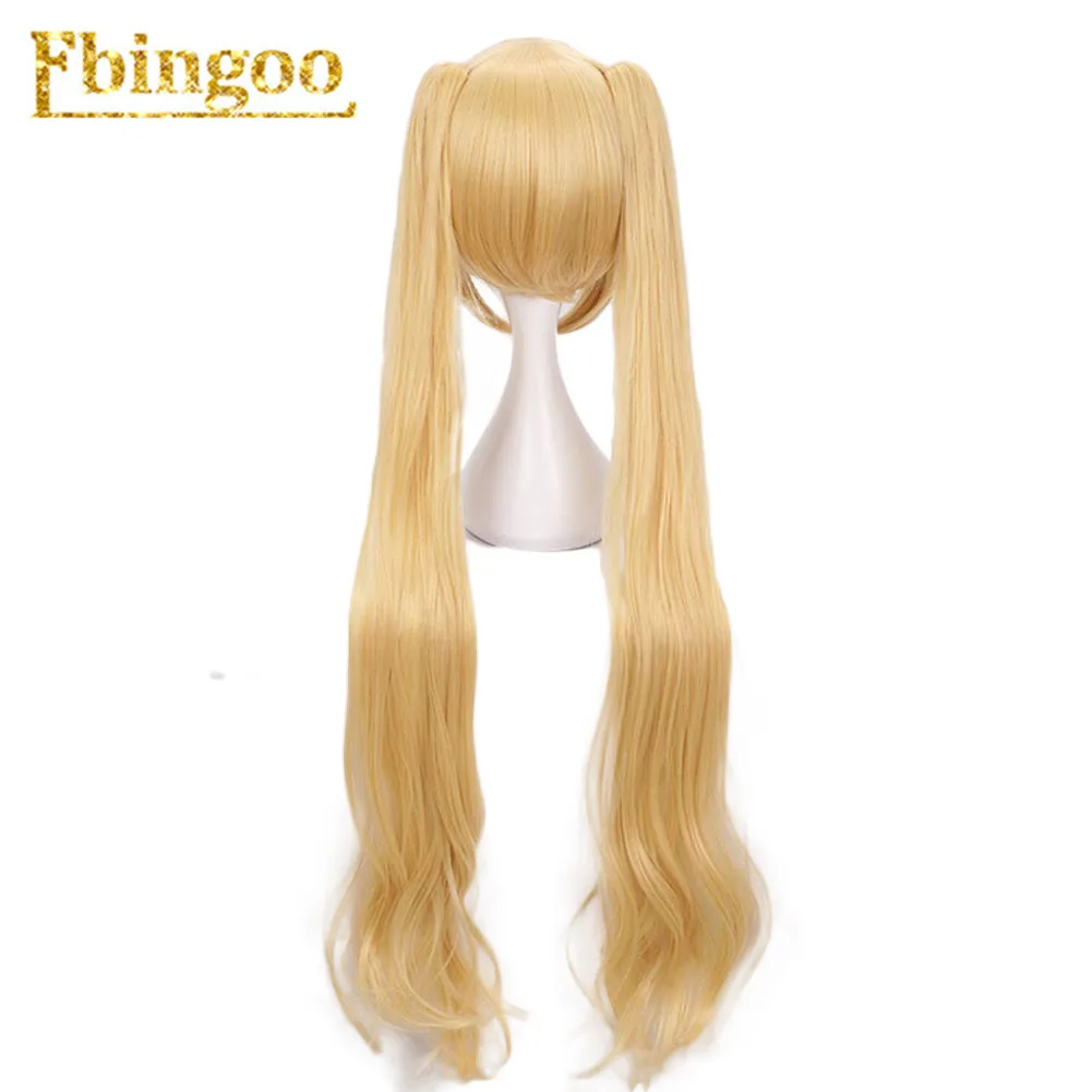 Ebingoo Blend S Kaho Hinata Wig Double Ponytail Blonde Synthetic Cosplay Wig Long Natural Wave Wig for Halloween Costume Party