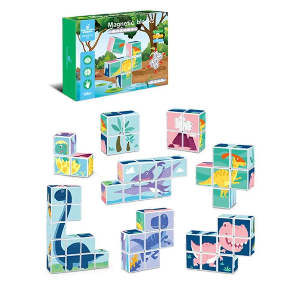 

Puzzle Big Particles Magnetic Piece Blocks Three-dimensional Puzzle Children's Puzzle Assembled Toys Surprise Birthday Gift