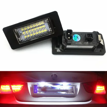 

2Pcs Error Free LED Number License Plate Light Car Accessories For BMW E81 E82 E90 E91 E92 E93 E60 E61 E39 X1 E84 X5 E70 X6
