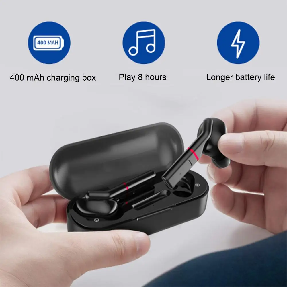 TWS Bluetooth гарнитура отпечатков пальцев сенсорные наушники HD стерео беспроводные наушники спортивные наушники шумоподавление игровая гарнитура