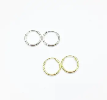 

Eruifa 10pcs 15mm outer inner Brass Base Hoop for Earring DIY Charms 2 colors