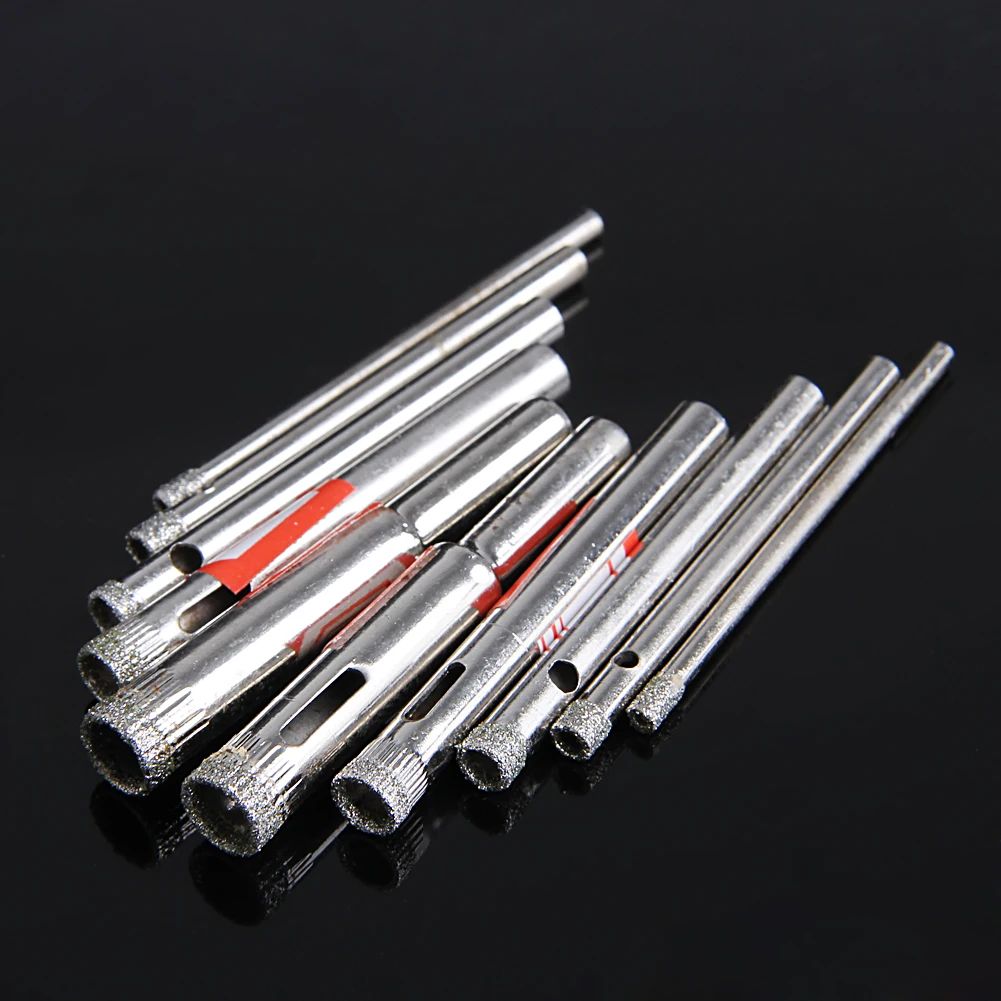 10Pcs 3-8mm Diamond Coated Core Saw Hole Drill Tool Set For Glass Marble TilesDrop ship 10Pcs 3-8mm Diamond Coated Core Saw Hole Drill Tool Set For Glass Marble TilesDrop ship