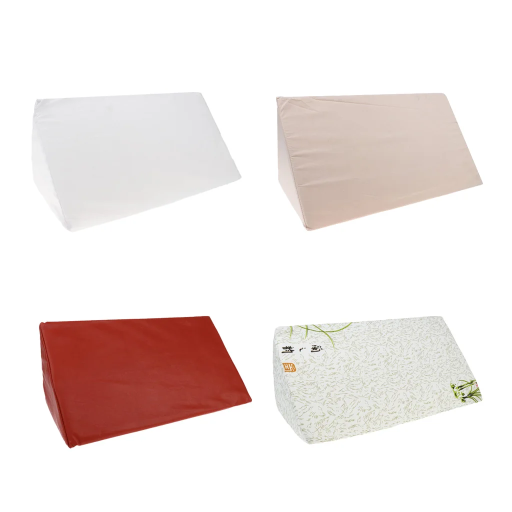 Washable Reusable Acid Reflux Bed Sore Foam Lumbar Leg Bed Wedge Pillow Elevation Cushion with Removable Cover