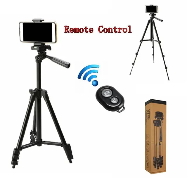 US $10.80 Portable Remote Control Camera Lightweight Travel Tripod set for Gopro Mobile Phone Stand Holder Tr