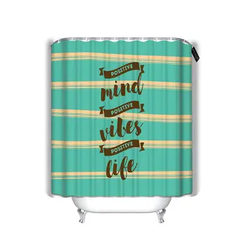 

Bath Curtain Positive Mind Positive Vibes Positive Life Bathroom Decoration Shower Curtain