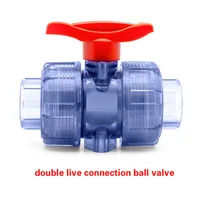 Id20-63mm ПВХ шаровой обратный клапан высокого качества прозрачный НПВХ Глобус аквариумный клапан аквариум Сад Орошение шаровой кран пластмассовый