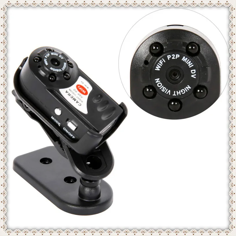 

HD Mini Q7 Camera 480P Wifi DV DVR Wireless IP Cam Brand New Mini Video Camcorder Recorder Infrared Night Vision Small Camera