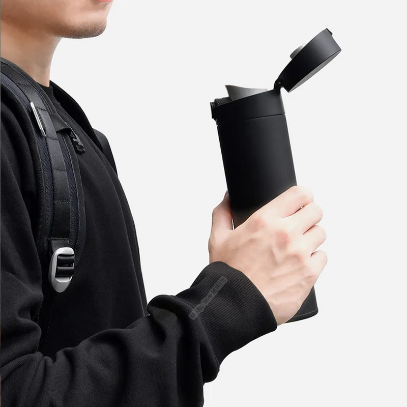 Новейшая чашка для воды Xiaomi, 2, 480 мл, термос, сохраняющий тепло/холодную чашку, портативная дорожная чашка из нержавеющей стали 316L, дизайн с замком для одной руки