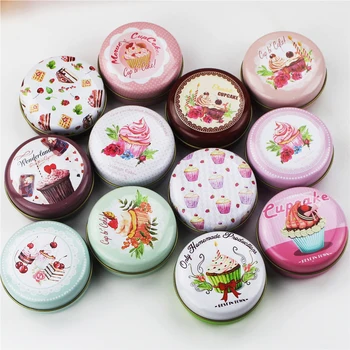 

12Pieces/lot Lovely Gifts Tin Box Style Flower Candy Box Receive Box Store Content Box