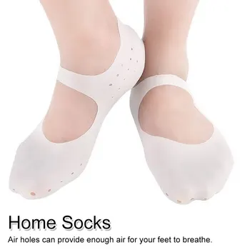 

1 Pair Silicone Moisturizing Gel Heel Socks Cracked Foot Skin Care Protector Gel Socks Breathable Socks Foot Silicone Socks