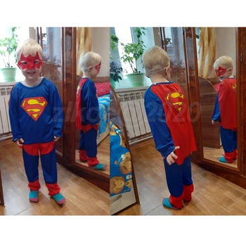 

Kids Homecoming costume superman Spandex Spider man the amazing Cosplay Suit Batman children boy