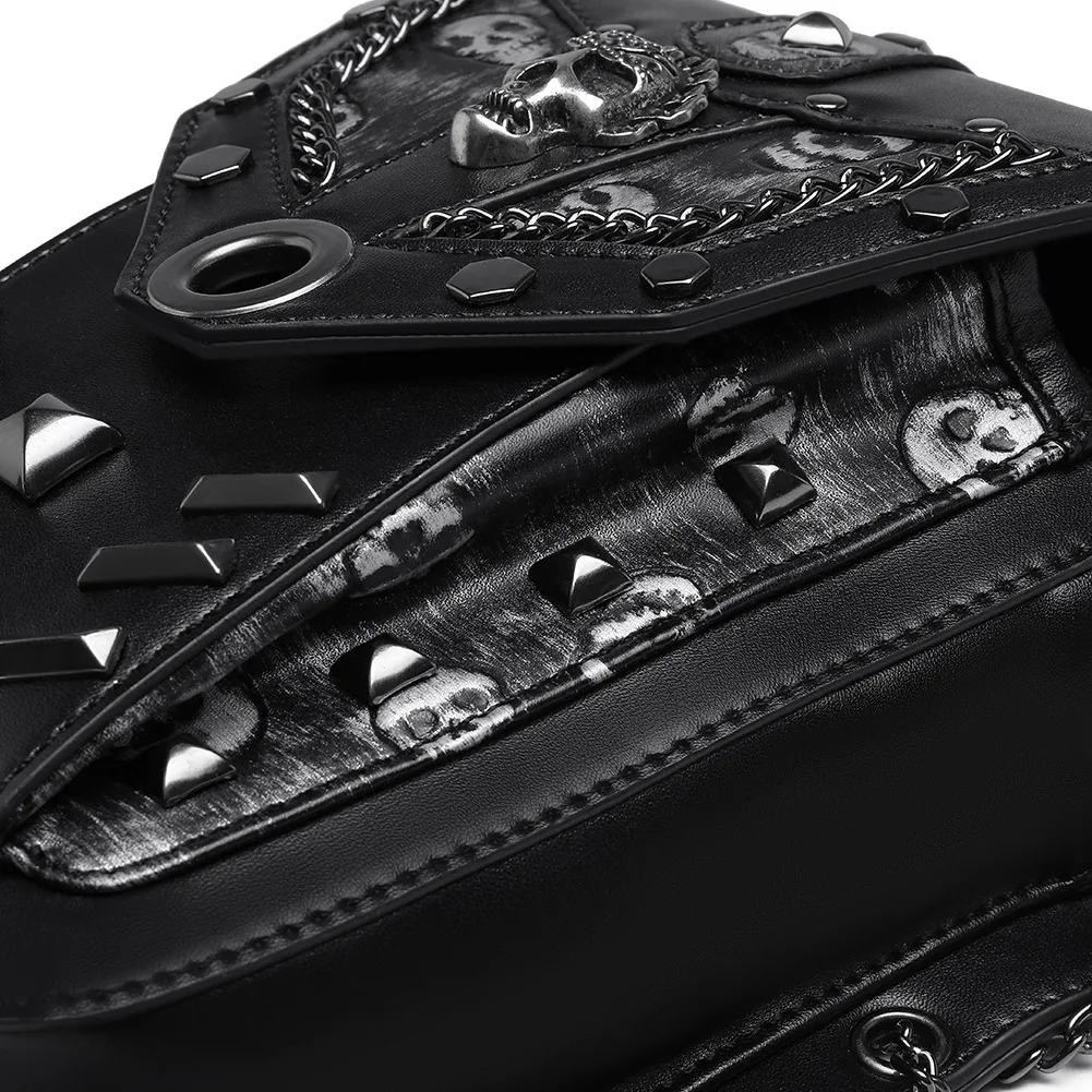 Punk Skull Rivet Waist Bag 20