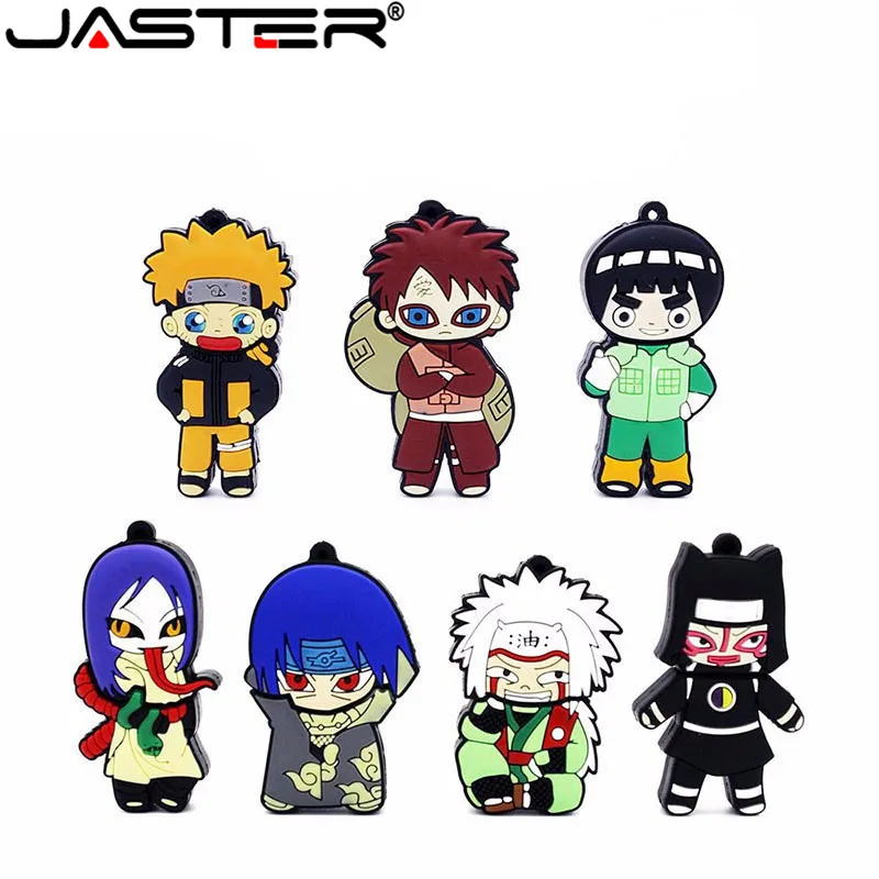 JASTER,, модный креативный мультяшный USB флеш-накопитель Наруто, настоящая емкость, 2,0, 4 ГБ/8 ГБ/16 ГБ/32 ГБ/64 ГБ, карта памяти