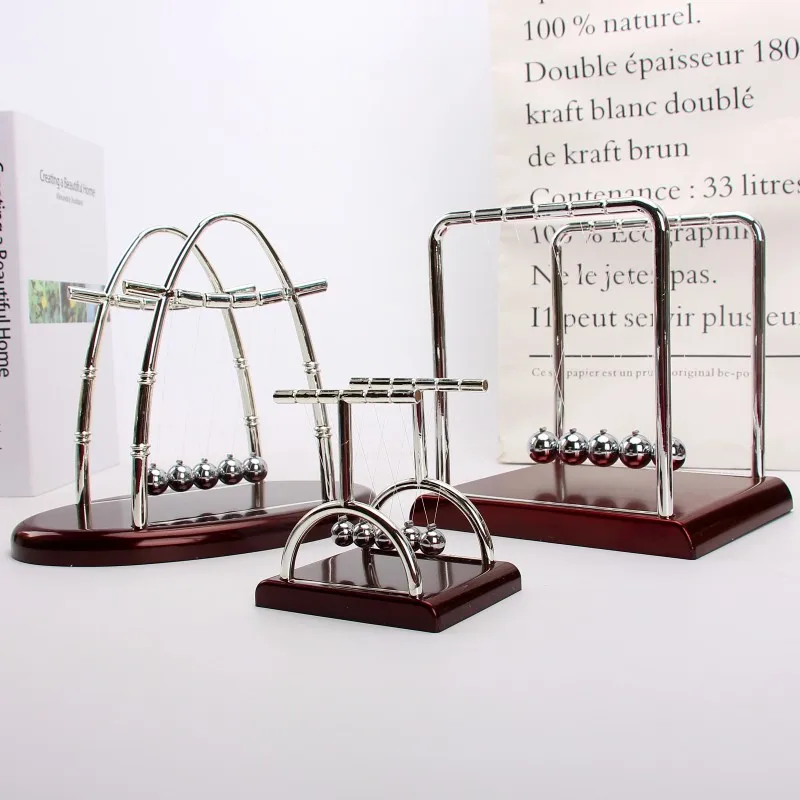 Newton Cradle Balance Steel Balls Perpetual Motion Collision Ball School Teaching Physics Science Pendulum Toy Home Decoration