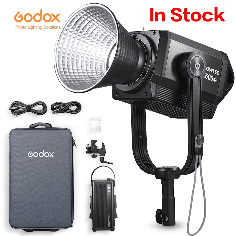 Godox-지식 M600D 740W 5600K 일광 연속 LED 비디오 조명, 내장 FX 효과, 휴대용 케이스 포함