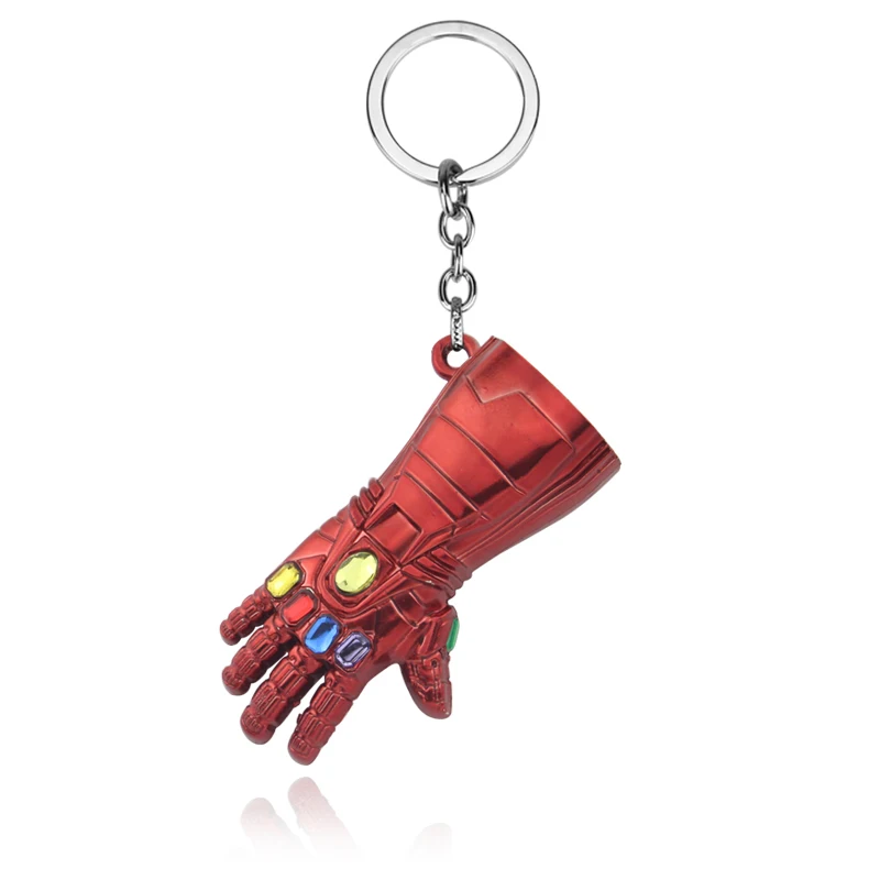 

New Avengers Iron Man Glove Keychain Marvel Endgame Infinite Power Gauntlet Keyrings Key Chains Metal Pendant Christmas Jewelry