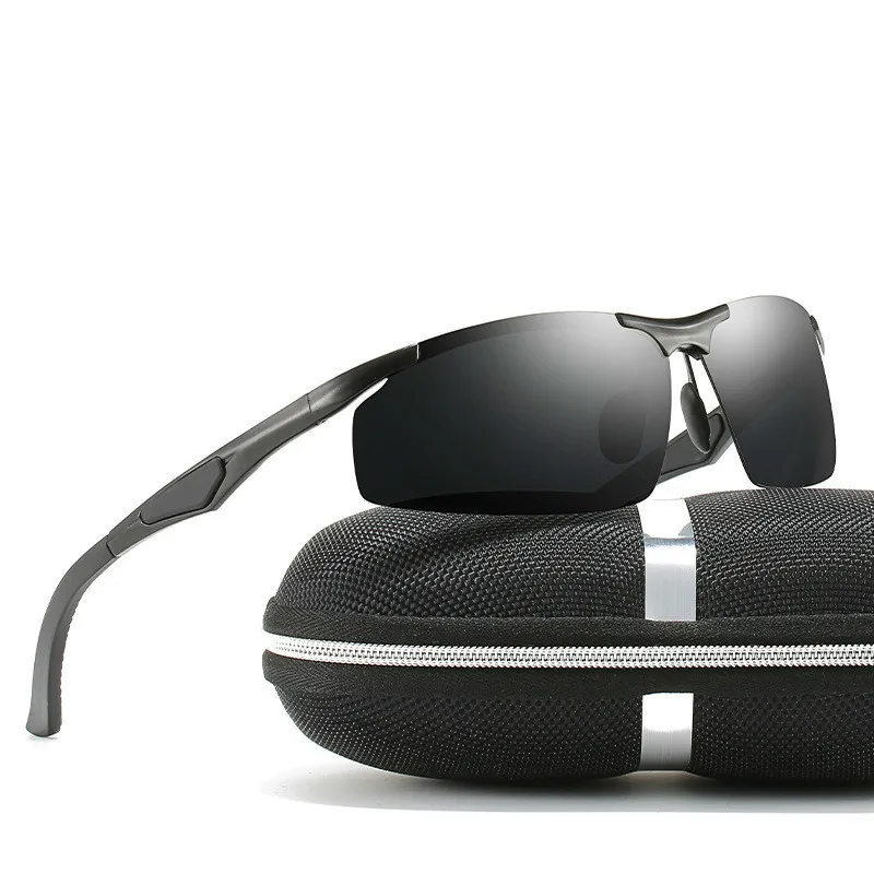 SHARK SAIL Polarized Sunglasses Men Retro Sunglasses Mirror Anti-glare Driver's Sun Glasses For Men Lunette De Soleil Eyewear