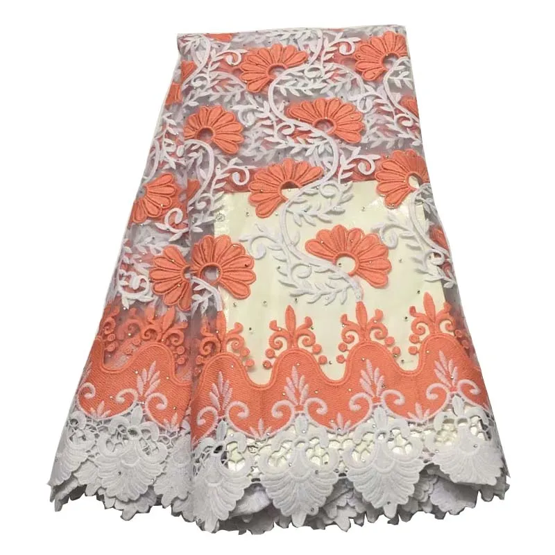 3d кружевные цветы последние нигерийские кружевные стили французские вечерние ткани 5 ярдов Тюлевая ткань