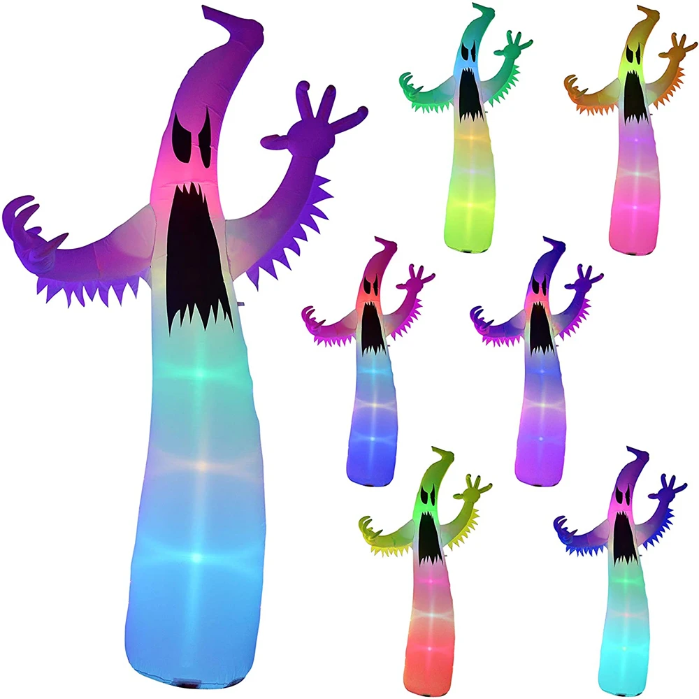 

3.6M Halloween Costume Multicolor LED Light Halloween Cosplay Inflatable Scary Ghost Toy Outdoor Party Courtyard Garden Decor