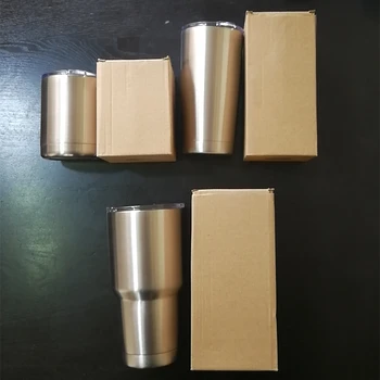 

25pcs/lot Water Mug Thermos Tumbler Coffee Cup 10oz 20oz 30oz 304 stainless steel 2-wall glass insulated vacuum plain lid