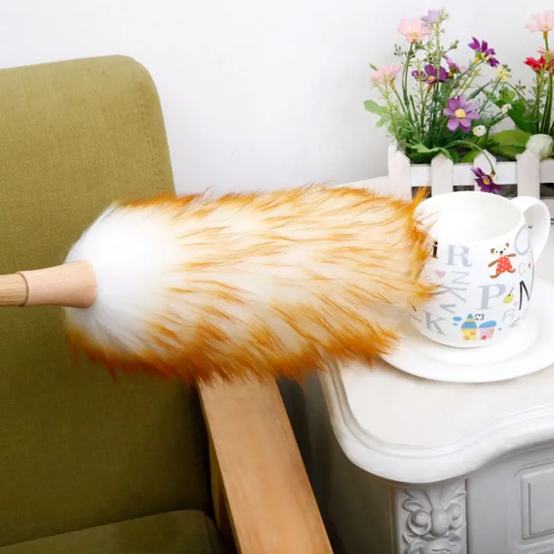 

Non Static Dust Brush Household Feather Wool Duster Removal Dusting Broom Clean