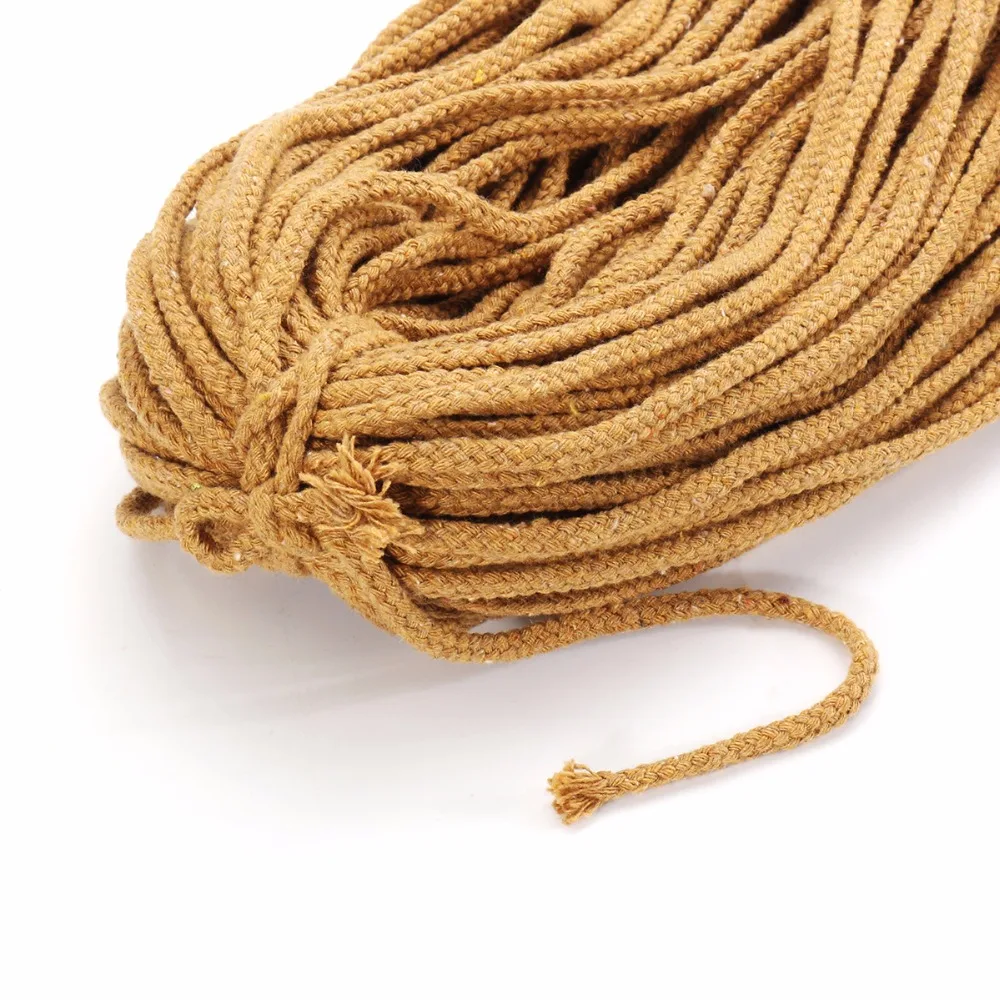 5mm 100yard 26 colors Braided Cotton Rope Twisted Cord Rope DIY Craft  Macrame Woven String Home Textile Accessories Craft Gift