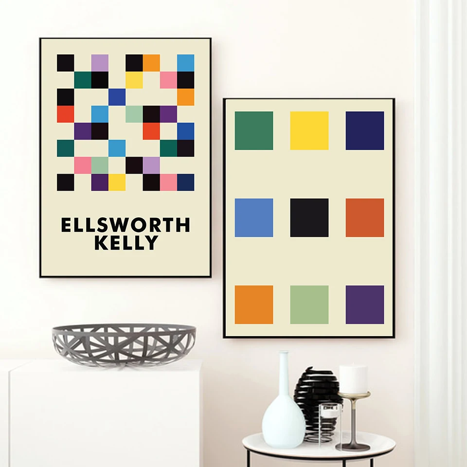 Ellsworth Kelly ビンテージアートポスター 展示会ポスター レトロ 