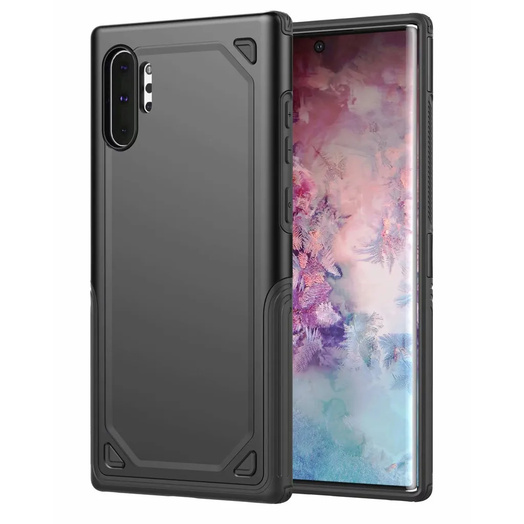 BK Для samsung Galaxy Note10+ Матовый ТПУ чехол для телефона с 4 углами, антиосенний чехол, портативный полуобернутый чехол для телефона s - Цвет: BK