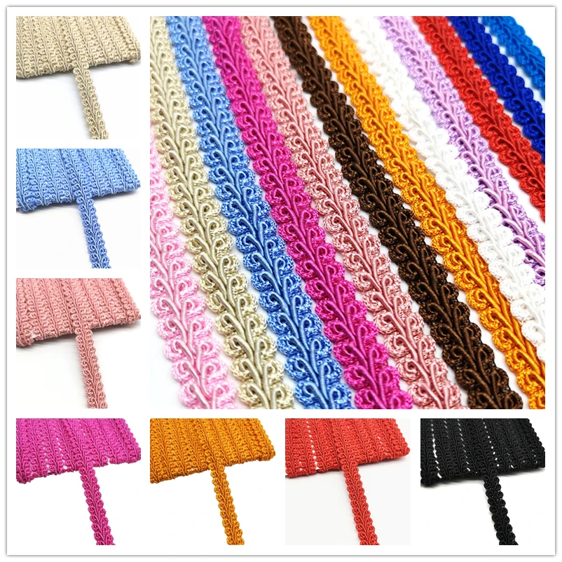 Lace Trim Ribbon Centipede Braided DIY Craft Sewing Accessories Wedding Decoration Fabric Curve 2 yards