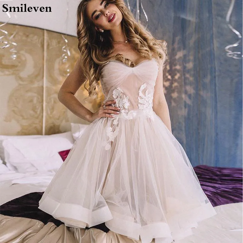 Короткое свадебное платье Smileven Пляжное мини в стиле бохо пляжные свадебные