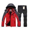 Hiver polaire chaud Ski costume hommes imperméable coupe-vent Ski et Snowboard veste pantalon ensemble hommes neige Costumes veste de Ski en plein air ► Photo 2/6