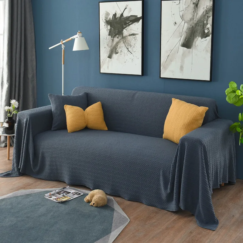 

Simple Elastic Full Sofa Dust Cover Couch Covers Universal Solid Color Sofas Towel Single/Two/Three/Four-seat Home Slipcover