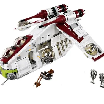 

05041 Star Wars on Toy Republic Gunship Set StarWars with Lepining Ship for children Educational Blocks toys