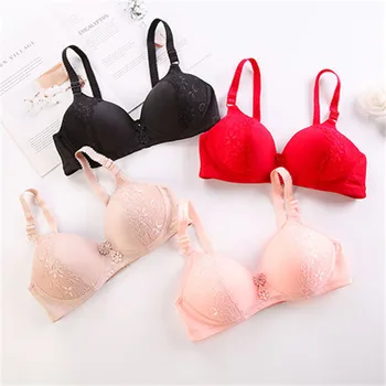 

Women Wireless Bra Plus Size Black Red Sexy Women Push Up Bra Underwear Wireless Bralette Wire Free Brassiere Sexy Lingerie